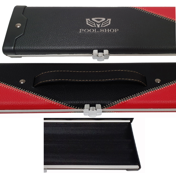 Etui aluminium/cuir Black/Red (3Q) Pool Shop Queue 1 pièce – Image 2