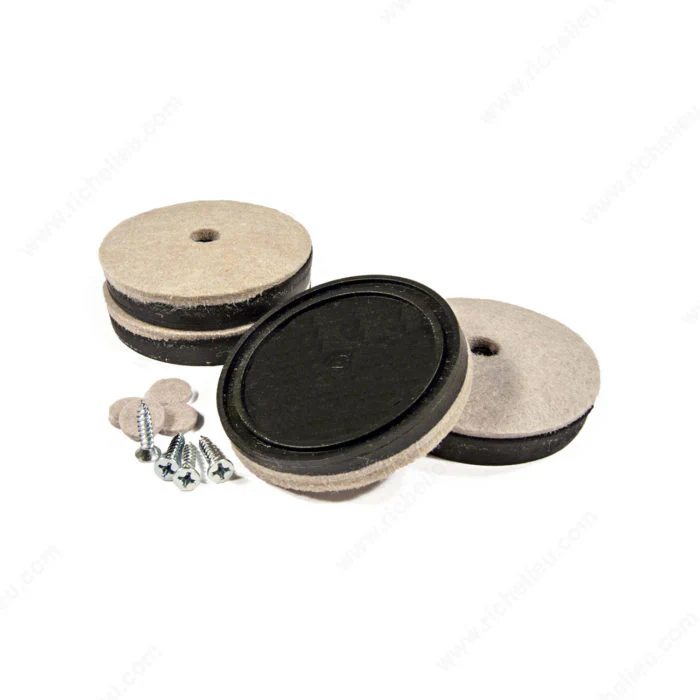 Feutres ronds sur coussinets robustes en vinyle pour meubles SUPER FELTAC® - 4 unités – Image 4