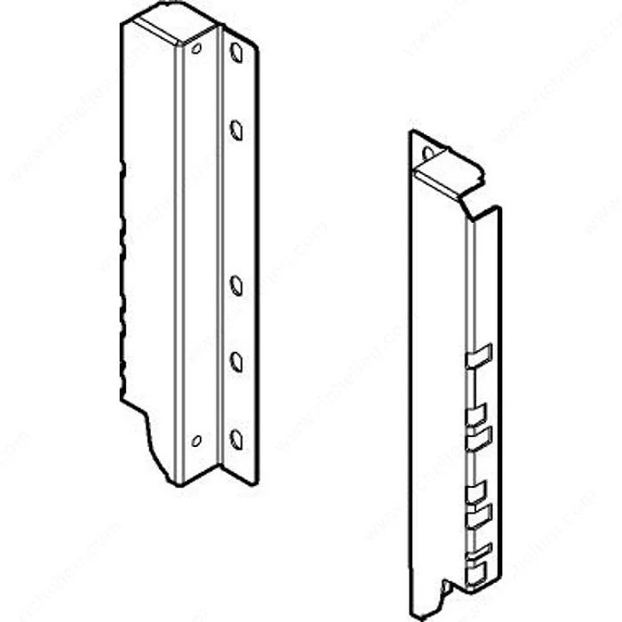 Adaptateur de dos régulier pour tiroir d'une hauteur «D» (224mm, 8-7/8")