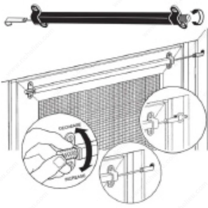 Ferme-porte automatique pour porte moustiquaire de patio